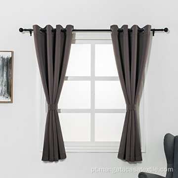 Cortinas de blecaute 100% cinza escuro